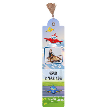 Harika Uçaklar Gökyüzünde Temalı Kitap Ayracı