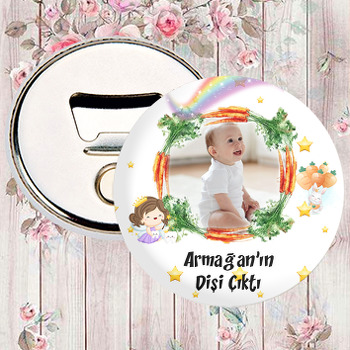 Havuç Çerçeveli Diş Temalı Resimli Magnet Açacak