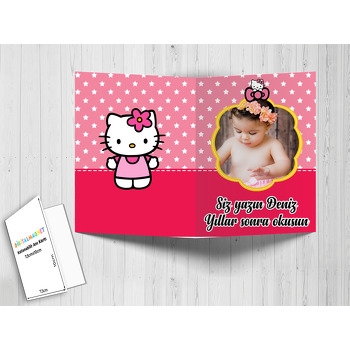 Hello Kitty Temalı Anı Kartı