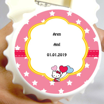 Hello Kitty Temalı Kapak Şekilli Magnet Açacak