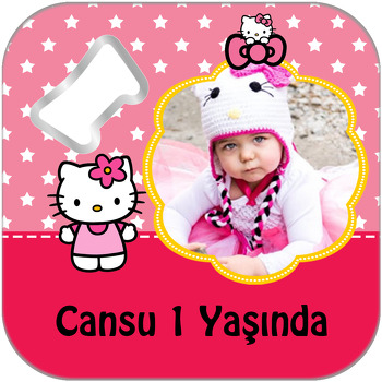 Hello Kitty Temalı Kare Magnet Açacak