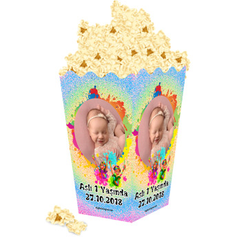 Holi Temalı Popcorn Kutusu