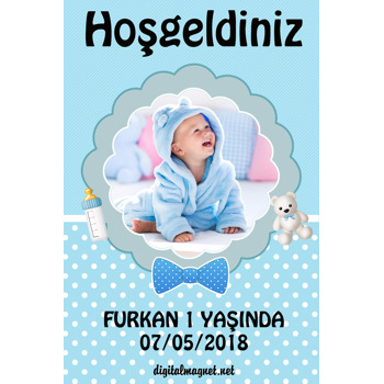 Hoşgeldin Bebek Temalı Doğum Günü Afiş