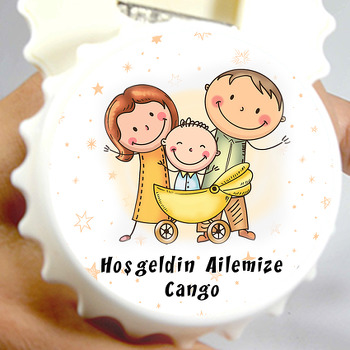 Hoşgeldin Oğlum Aile Temalı Hoşgeldin Bebek Kapak Açacak