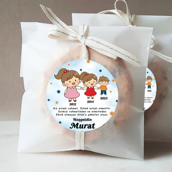 İki Abla ile Erkek Kardeş Temalı Sticker