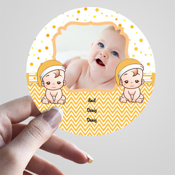 İkiz Bebek Temalı Hoşgeldin Bebek Sticker