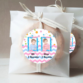 İkiz Fil Temalı Resimli Sticker