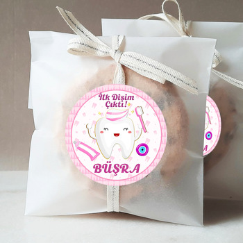 İlk Dişim Pembe Temalı Sticker