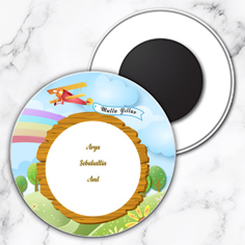 İlkbahar Temalı Daire Plastik Magnet