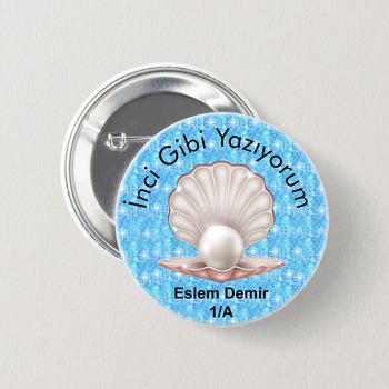 İnci Temalı İğneli Buton Rozet