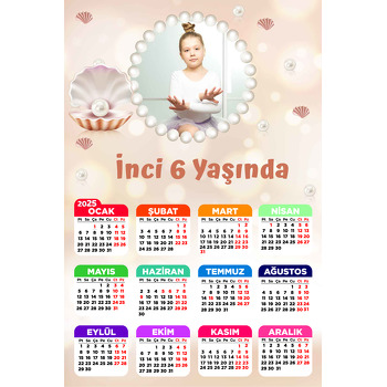 İnci Temalı Takvim Magnet
