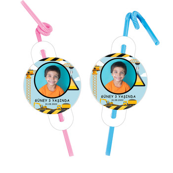 İnşaat Temalı Pipet ve Kartı