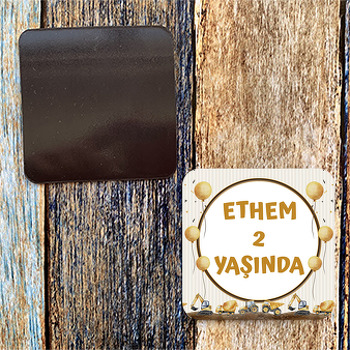İş Makineleri Soft Temalı Doğum Günü Magnet