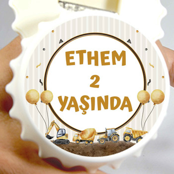 İş Makineleri Soft Temalı Kapak Şekilli Magnet Açacak