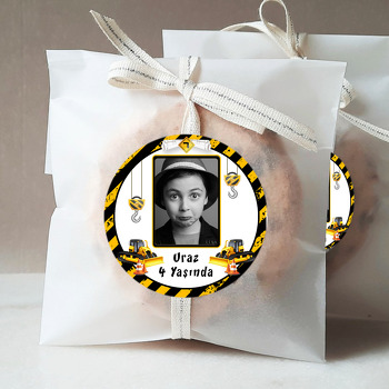 İş Makineleri Temalı Resimli Sticker