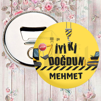 İş Makineleri ve İyi ki Doğdun Temalı Magnet Açacak
