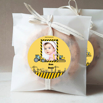 İş Makinleri  Temalı Resimli Sticker