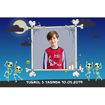 İskelet Temalı Doğum Günü Magnet