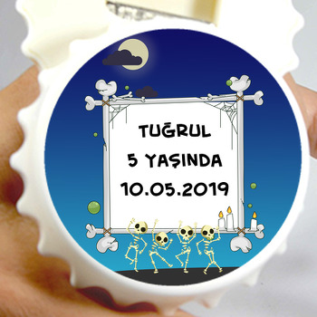 İskelet Temalı Kapak Şekilli Magnet Açacak