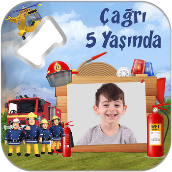 İtfaiye Temalı Kare Magnet Açacak