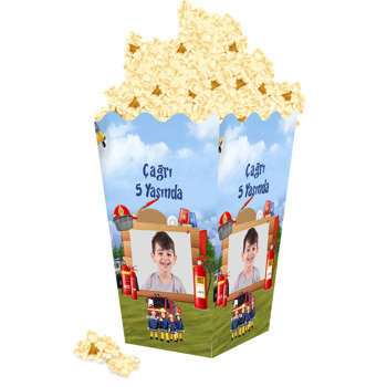 İtfaiye Temalı Popcorn Kutusu