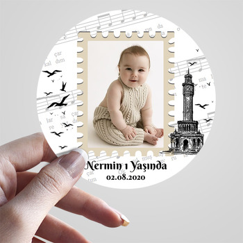 İzmir Siyah Beyaz Temalı Resimli Sticker