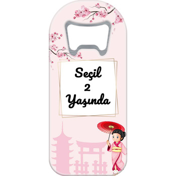 Japon Sakura Çiçekleri Temalı Uzun Doğum Günü Magnet Açacak