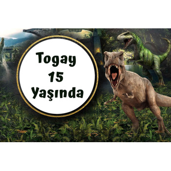Jurassic Park Dinozorlar Temalı Doğum Günü Magnet