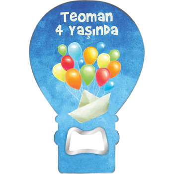 Kağıttan Gemi Temalı Balon Ahşap Magnet 