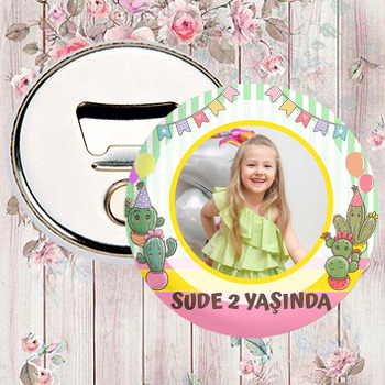Kaktüs Partisi Temalı Fotoğraflı Magnet Açacak