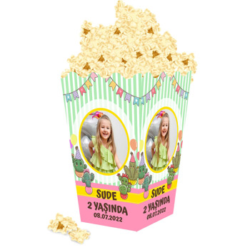 Kaktüs Partisi Temalı Popcorn Kutusu