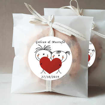 Kalp ve Grafik  Temalı Sticker