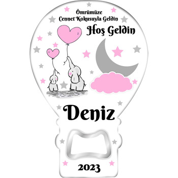 Kalpli Filler Pembe Yıldızlar Temalı Balon Magnet Açacak