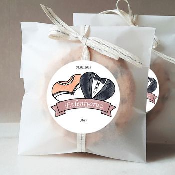 Kalpli Gelin Damat Figür Temalı Söz Nişan Nikah Sticker