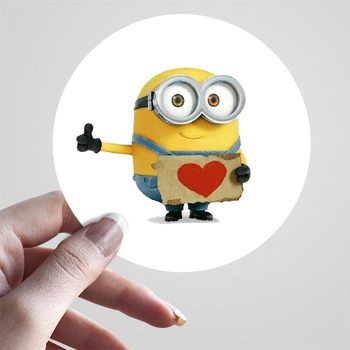 Kalpli Minion Temalı Sticker