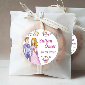 Kalpli Sepet ile Çift Temalı Sticker