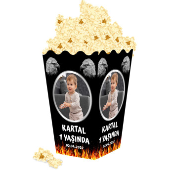 Kara Kartal Temalı Temalı Popcorn Kutusu