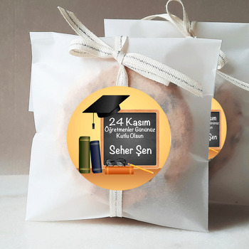 Kara Tahta ve Kitaplar ile Öğretmenler Günü Temalı Sticker