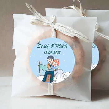 Karda Gelin ile Damat Temalı Sticker