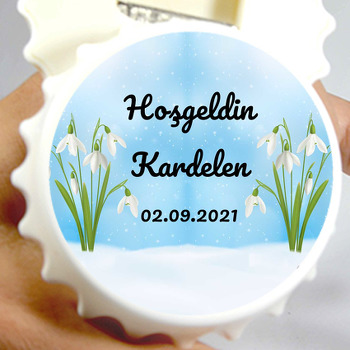 Kardelen Temalı Kapak Şekilli Magnet Açacak