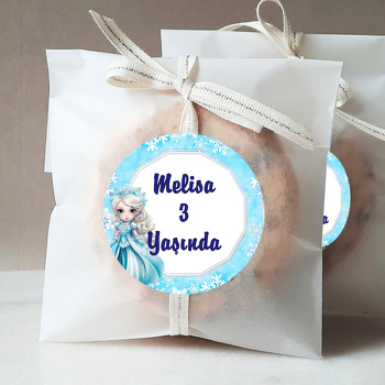 Karlar Kraliçesi Elsa Mavi Temalı Sticker
