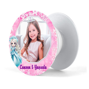 Karlar Kraliçesi Elsa Pembe Temalı Popsocket