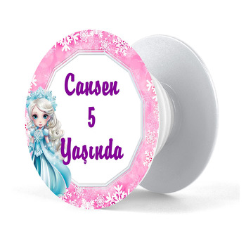 Karlar Kraliçesi Elsa Pembe Temalı Popsocket