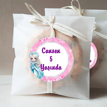 Karlar Kraliçesi Elsa Pembe Temalı Sticker