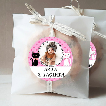 Sevimli Kediler Temalı Resimli Sticker 