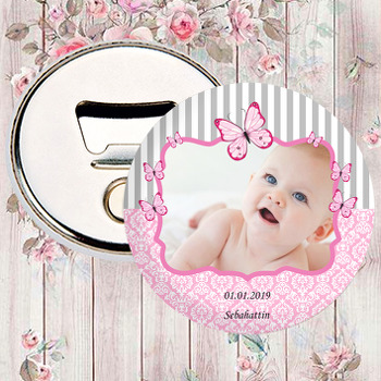 Kelebek Temalı Fotoğraflı Magnet Açacak