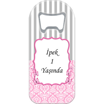 Kelebek Temalı Uzun Oval Magnet Açacak