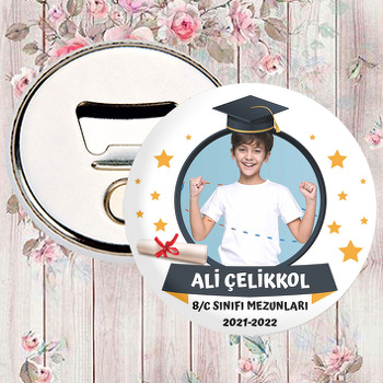 Kep ve Diploma Mezuniyet Hatırası Temalı Magnet Açacak