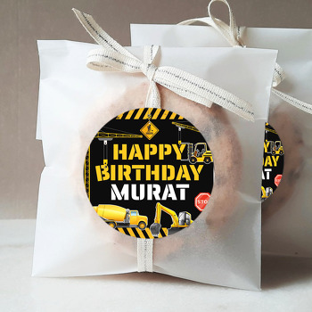 Kepçe ile Dozer İş Makineleri Temalı Sticker