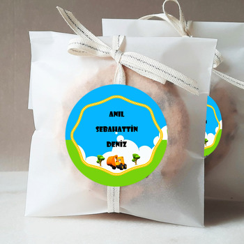 Kepçe Temalı Sticker Etiket